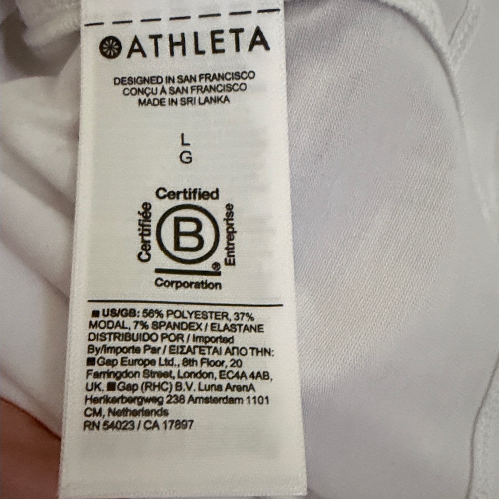 Athleta White V-Neck Top - Picture 7 of 7